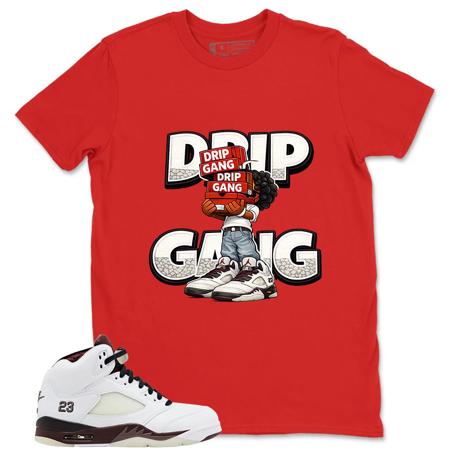 Graphic T-shirt to Match A Maniere Black Collective 5s - Drip Gang Graphic