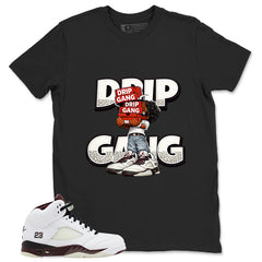Graphic T-shirt to Match A Maniere Black Collective 5s - Drip Gang Graphic