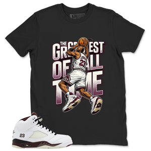 Graphic T-shirt to Match A Maniere Black Collective 5s - Greatest Of All Time Graphic