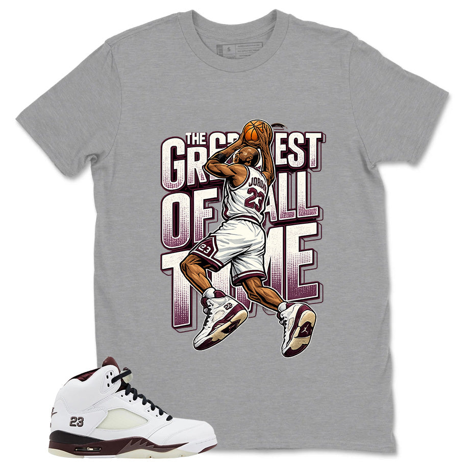Graphic T-shirt to Match A Maniere Black Collective 5s - Greatest Of All Time Graphic