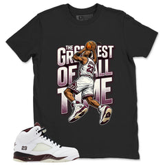 Graphic T-shirt to Match A Maniere Black Collective 5s - Greatest Of All Time Graphic