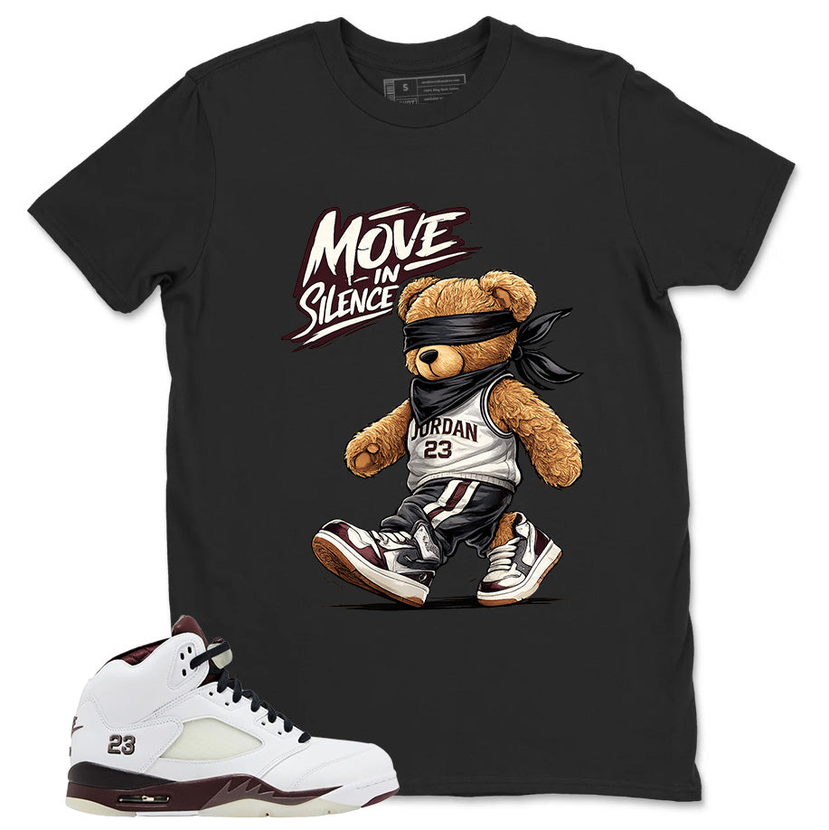 Graphic T-shirt to Match A Maniere Black Collective 5s - Move In Silence Graphic