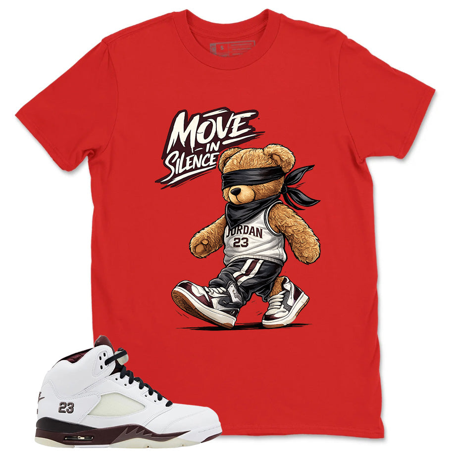 Graphic T-shirt to Match A Maniere Black Collective 5s - Move In Silence Graphic