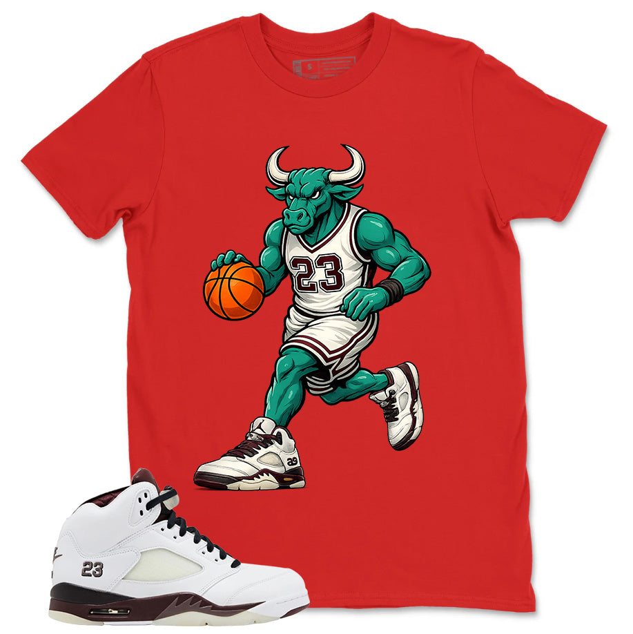 Graphic T-shirt to Match A Maniere Black Collective 5s - Raging Bull Graphic