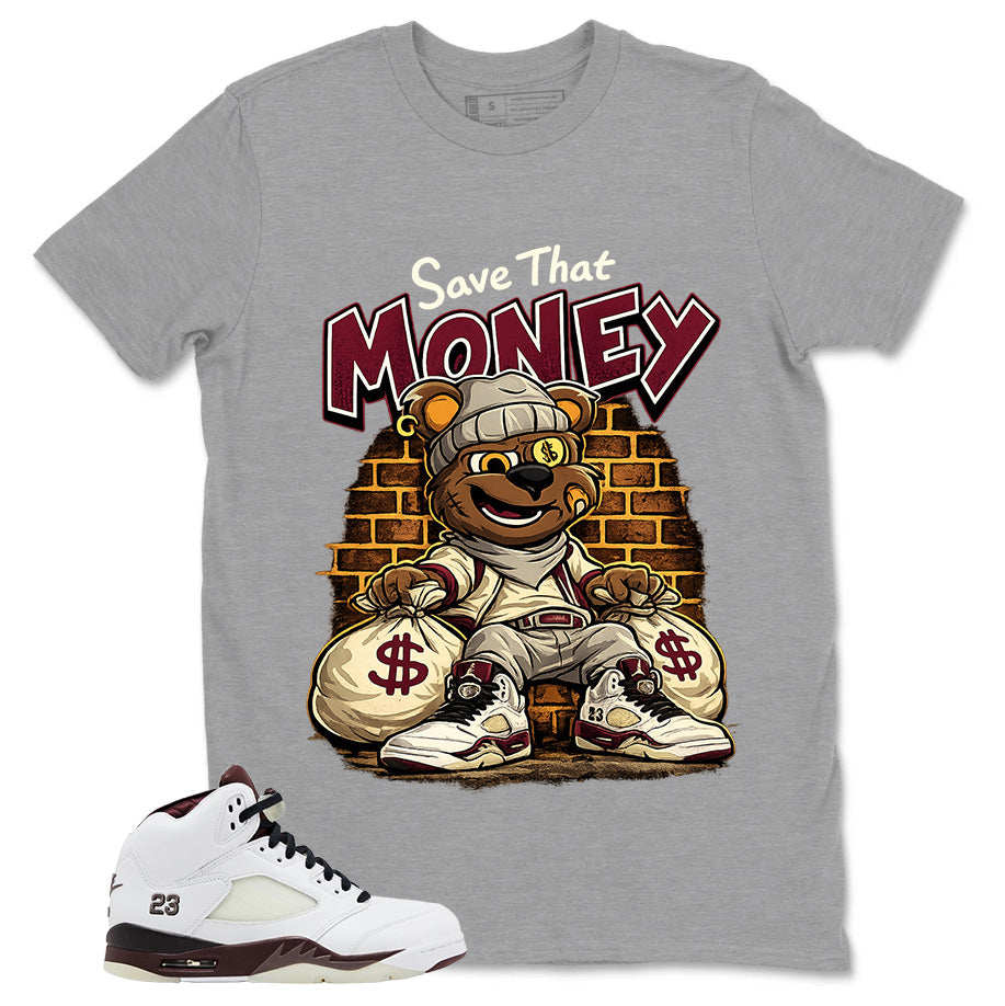 Graphic T-shirt to Match A Maniere Black Collective 5s - Save That Money Graphic