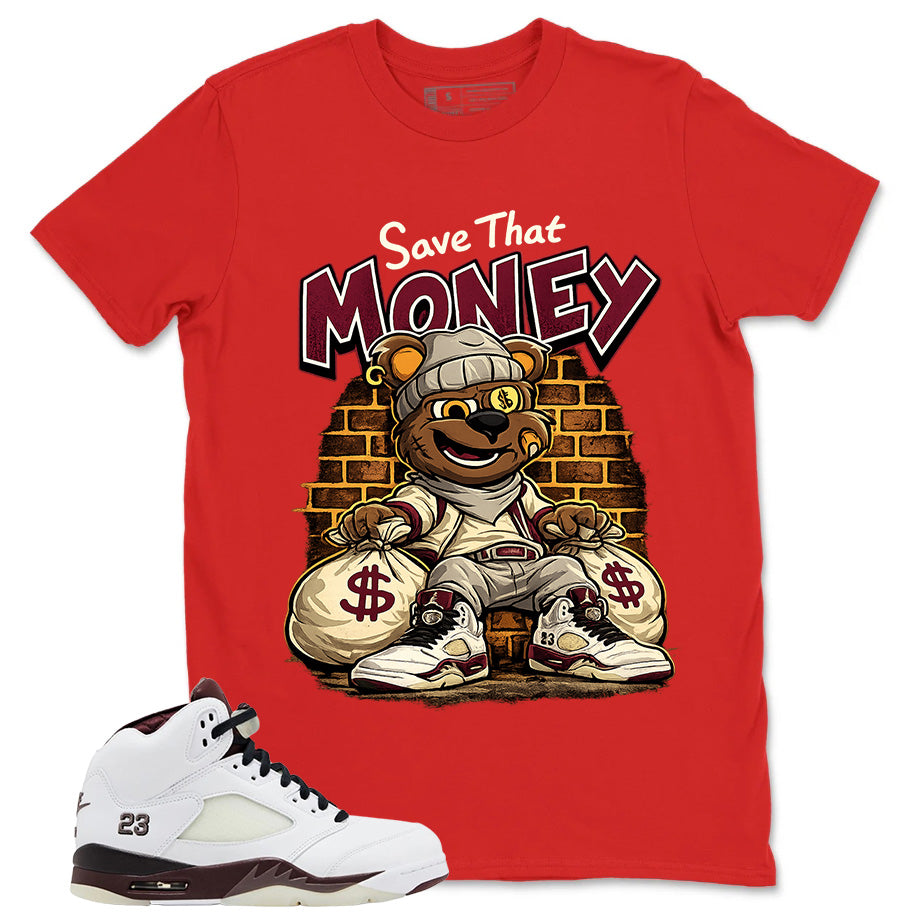 Graphic T-shirt to Match A Maniere Black Collective 5s - Save That Money Graphic