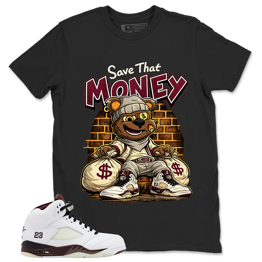 Graphic T-shirt to Match A Maniere Black Collective 5s - Save That Money Graphic