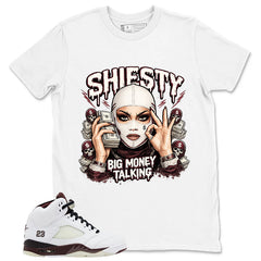 Graphic T-shirt to Match A Maniere Black Collective 5s - Shiesty Big Money Talk Graphic