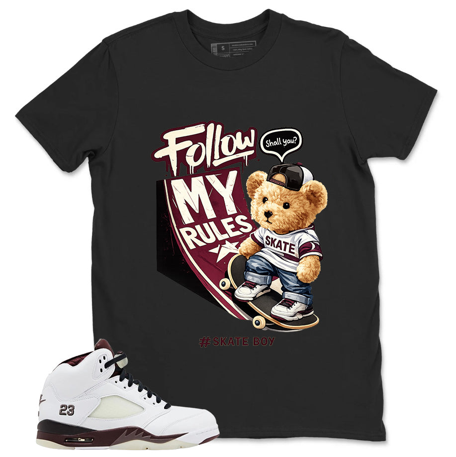 Graphic T-shirt to Match A Maniere Black Collective 5s - Skate Bear Graphic