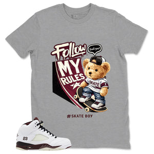 Graphic T-shirt to Match A Maniere Black Collective 5s - Skate Bear Graphic