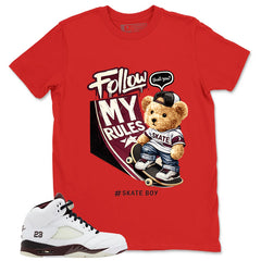 Graphic T-shirt to Match A Maniere Black Collective 5s - Skate Bear Graphic