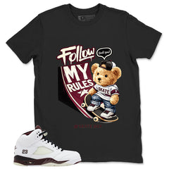 Graphic T-shirt to Match A Maniere Black Collective 5s - Skate Bear Graphic