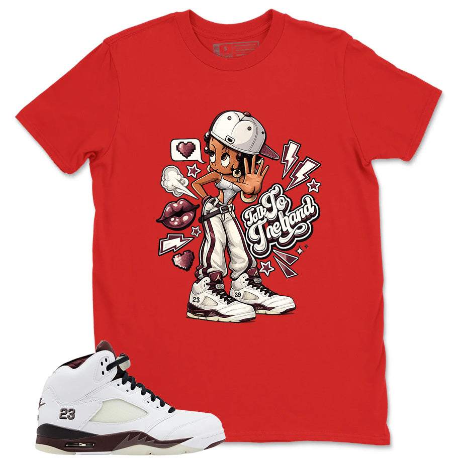 Graphic T-shirt to Match A Maniere Black Collective 5s - Talk To The Hand Graphic