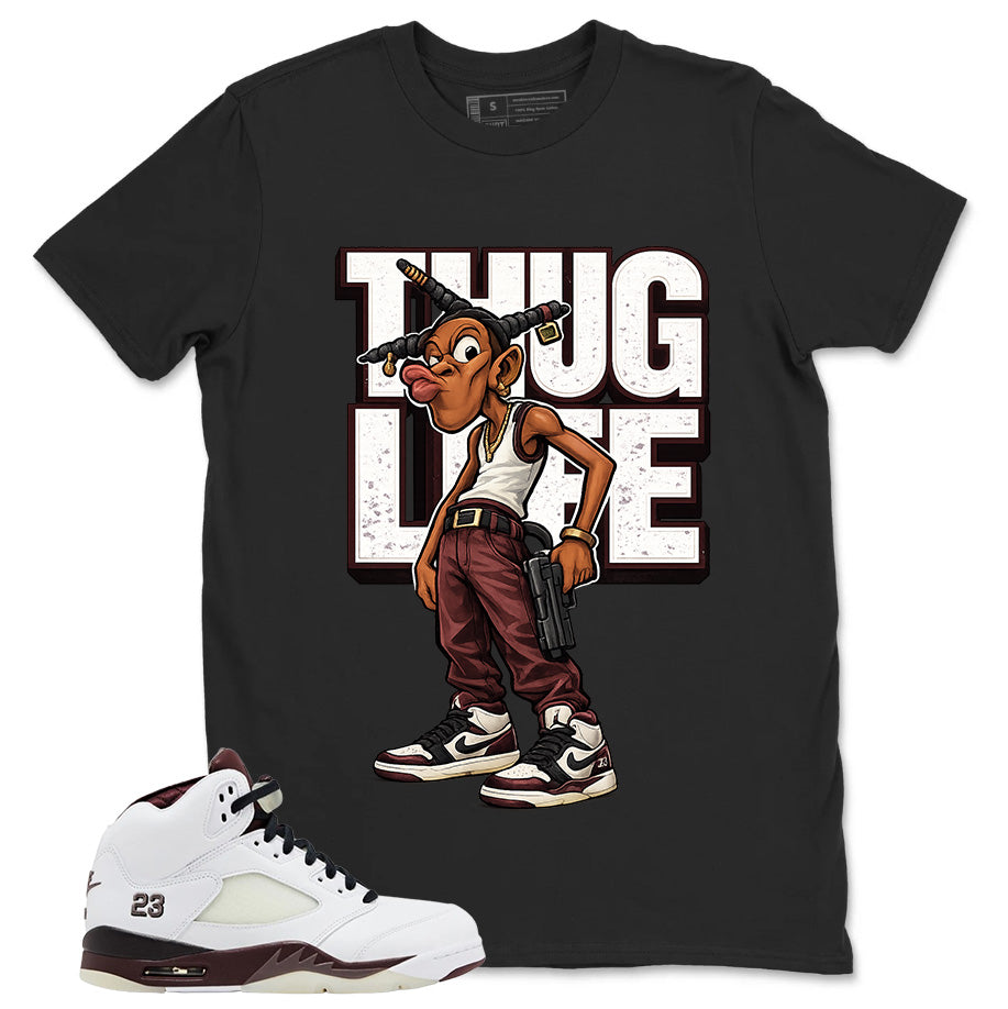 Graphic Tee to Match A Maniere Black Collective 5s - Thug Life Graphic