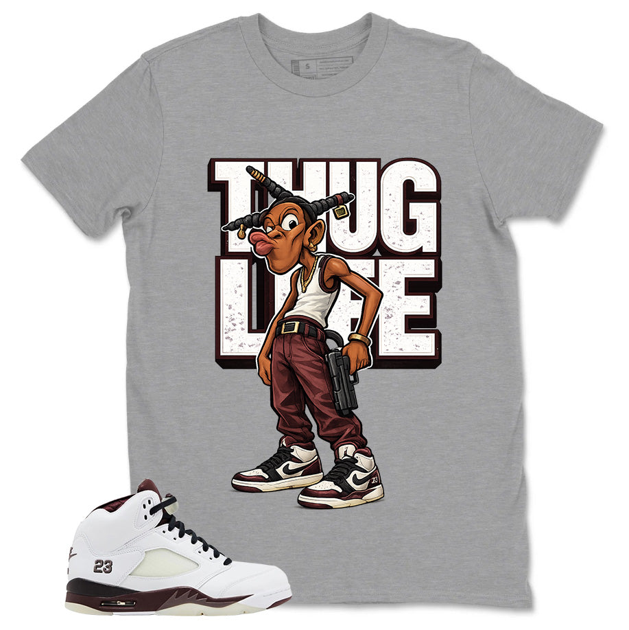 Graphic Tee to Match A Maniere Black Collective 5s - Thug Life Graphic