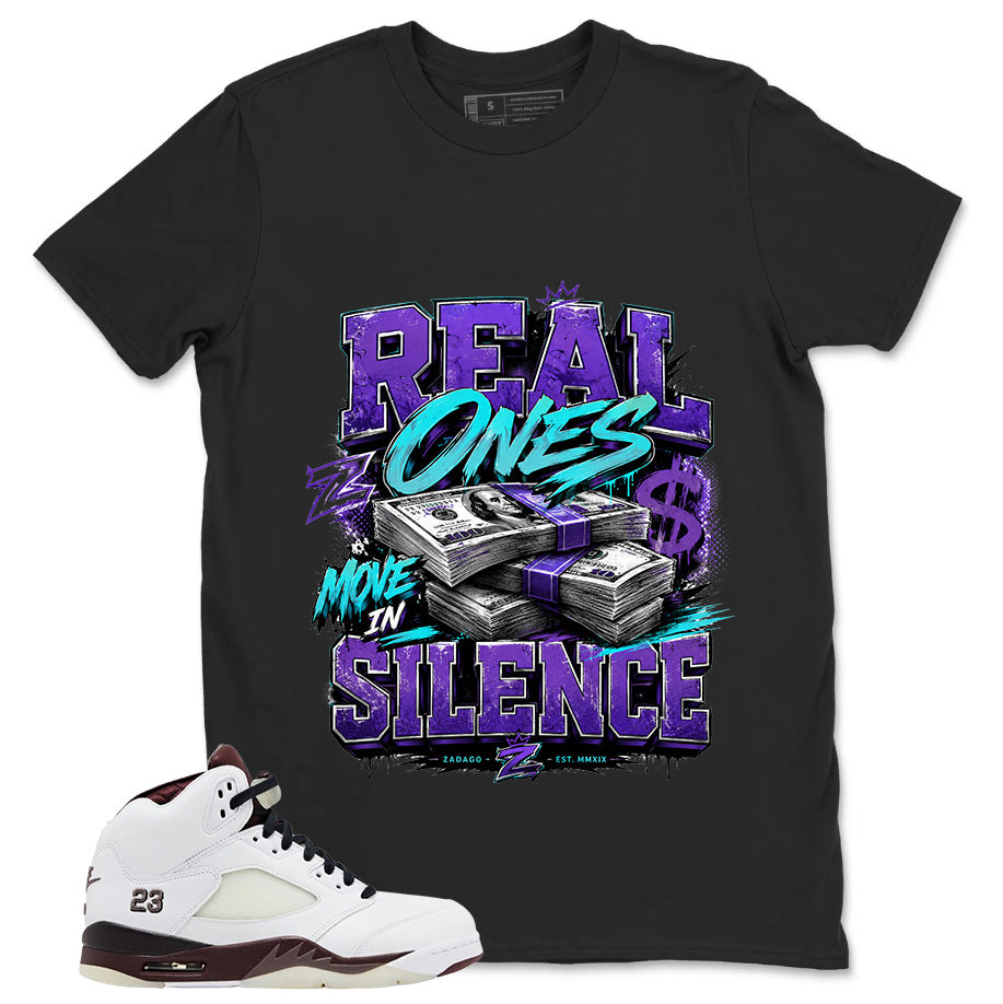 Real Ones Move In Silence Zadago Graphic T-shirt