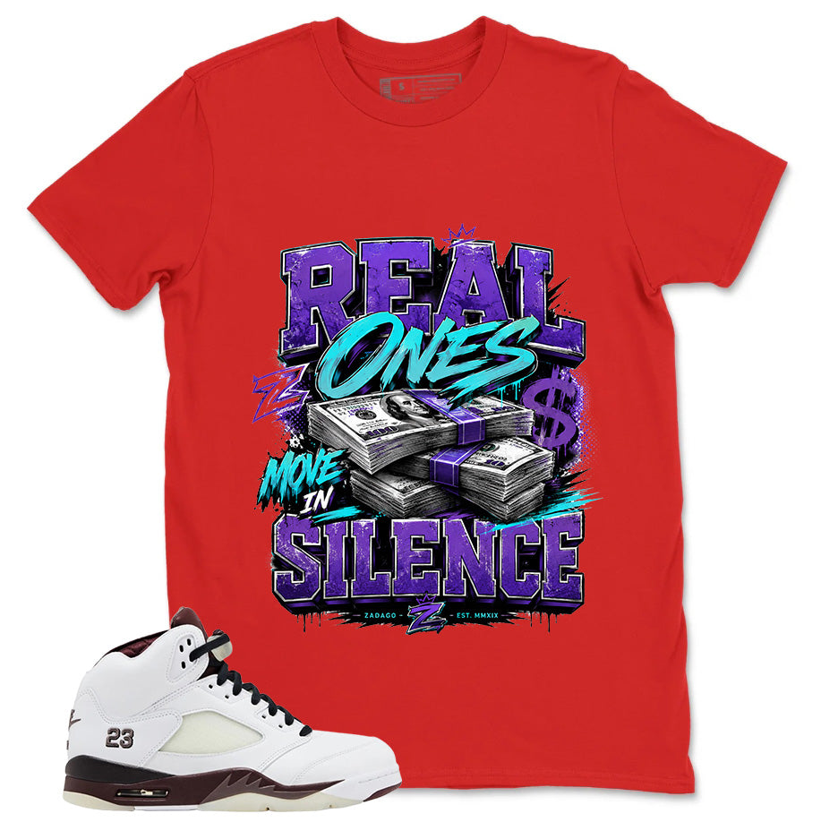 Real Ones Move In Silence Zadago Graphic T-shirt