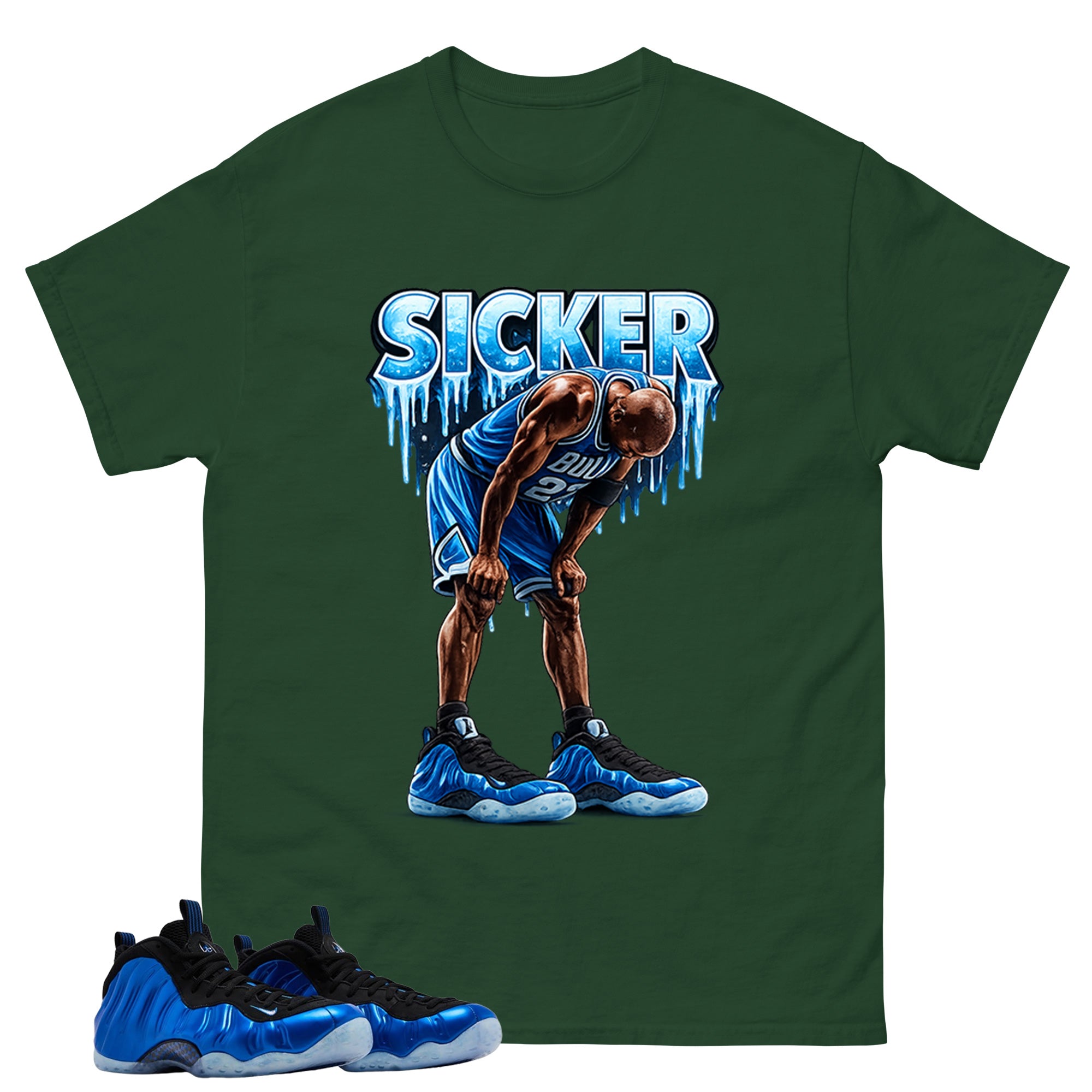 Sicker MJ Shirt - Match Air Foamposite One Royal