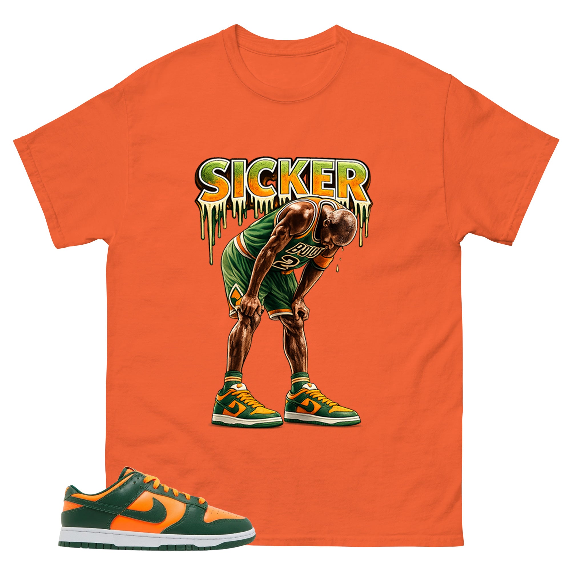 Sicker MJ Shirt - Match Green Dunk Low Miami Hurricanes