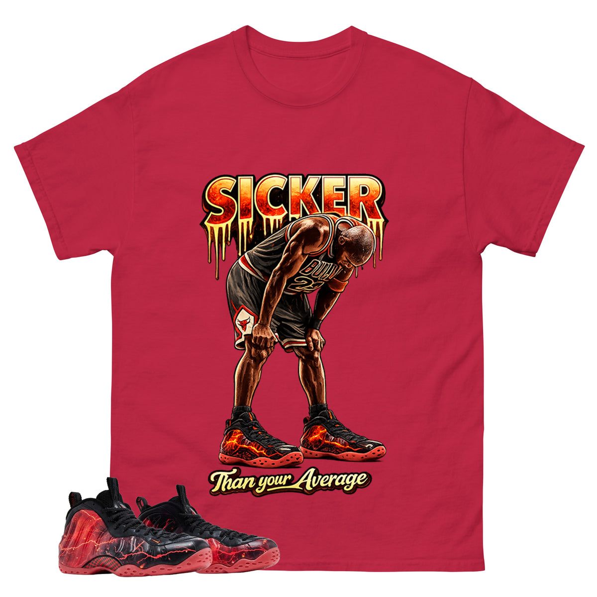 Sicker Than Your Average Graphic Tee, Shirt to Match Air Foamposite Stranger Things, Air Foamposite Unisex Blue Shirt