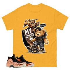 Skate Boy Graphic Tee, Shirt to Match Air Foamposite One Copper, Air Foamposite Unisex Black Shirt