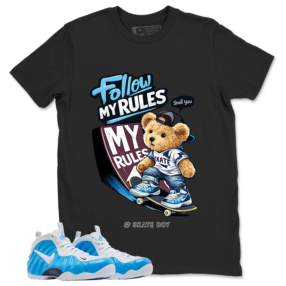 Skate Boy Graphic Tee, Shirt to Match Air Foamposite Pro University Blue, Air Foamposite Unisex Blue Shirt