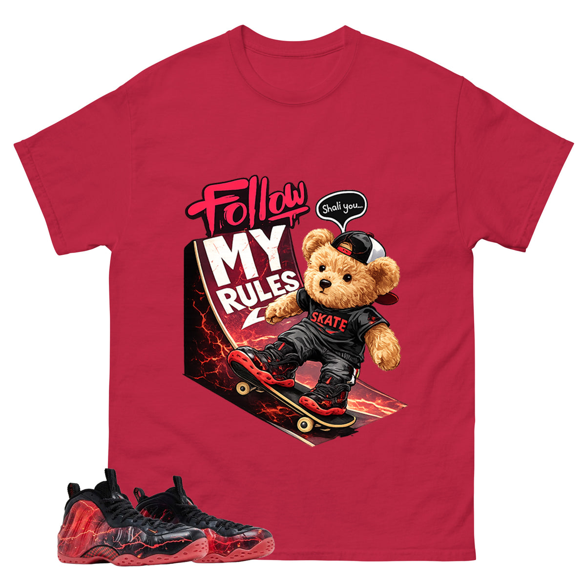 Skate Boy Graphic Tee, Shirt to Match Air Foamposite Stranger Things, Air Foamposite Unisex Blue Shirt
