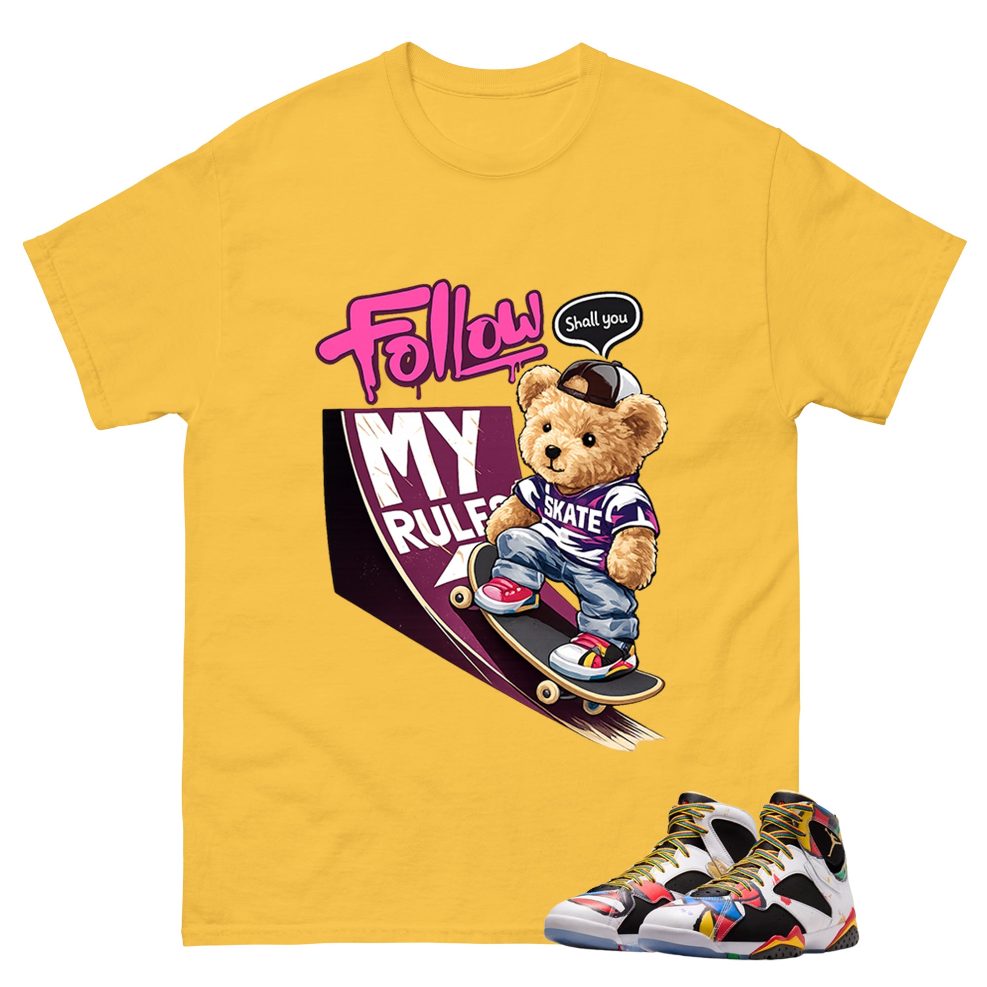 Skate Boy Graphic Tee, Shirt to Match Air Jordan 7 Miro, Air Jordan 7 Miro Unisex Shirt