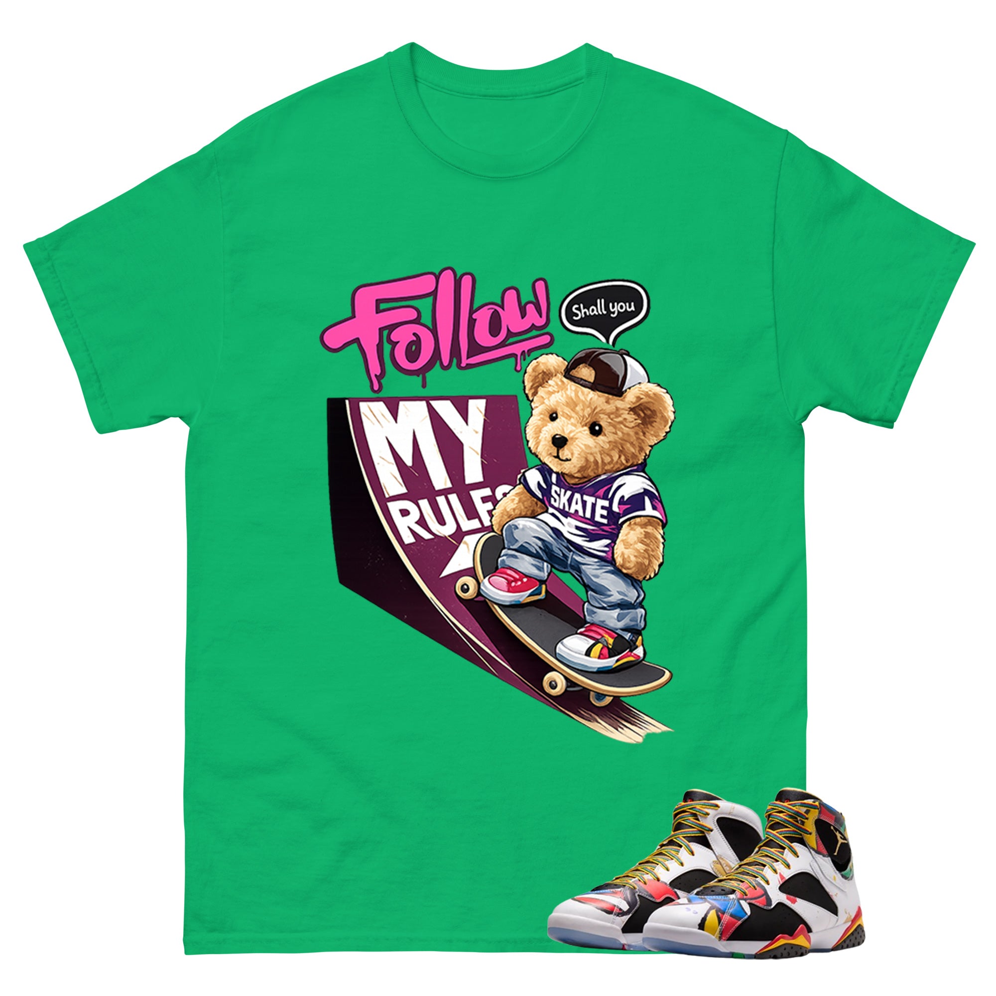 Skate Boy Graphic Tee, Shirt to Match Air Jordan 7 Miro, Air Jordan 7 Miro Unisex Shirt