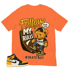 Skate Boy Shirt - Match Air Jordan 1 Yellow Toe