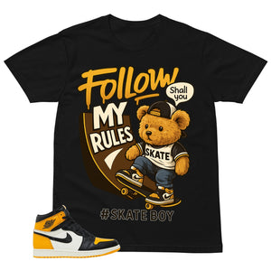 Skate Boy Shirt - Match Air Jordan 1 Yellow Toe