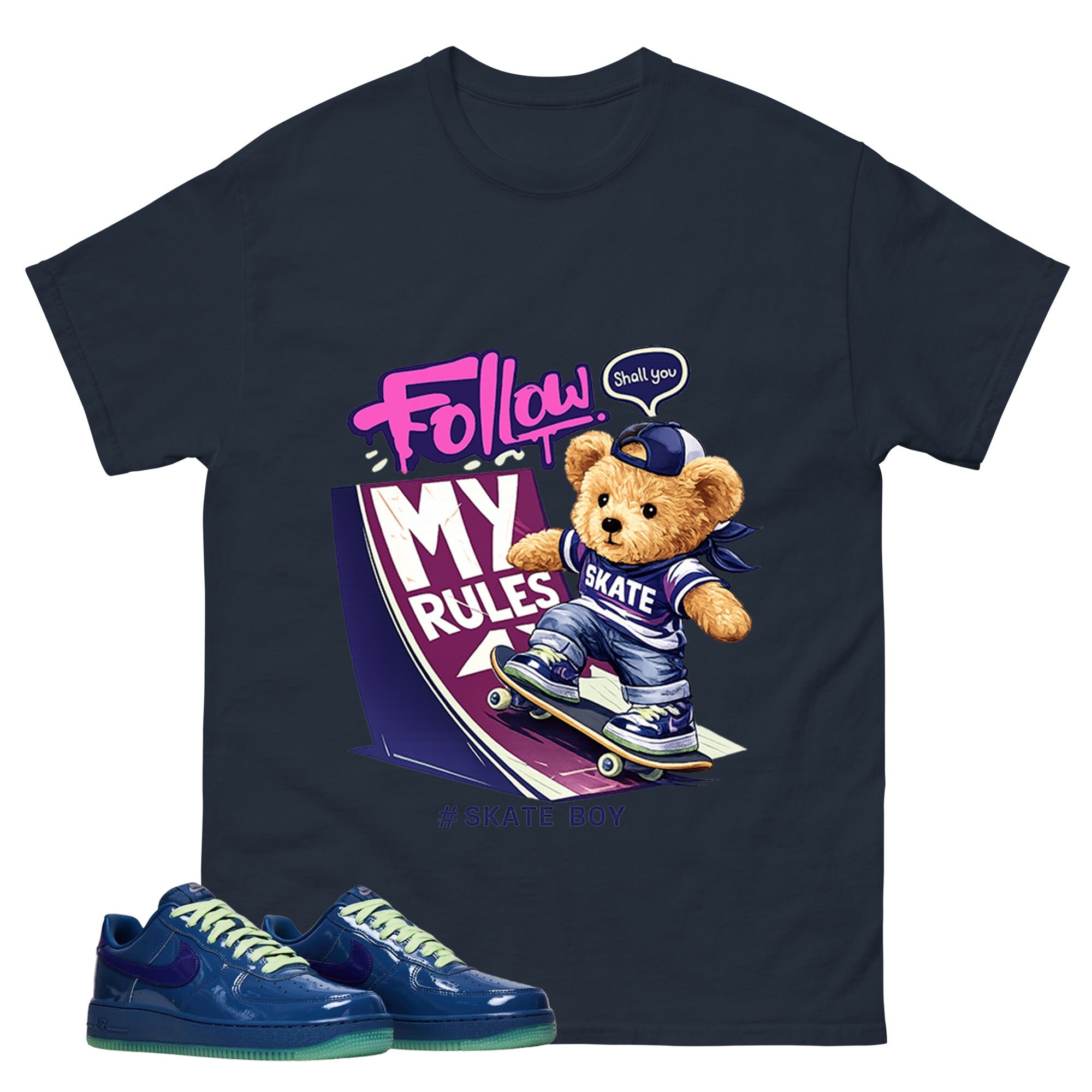 Skate Boys Graphic Tee, Shirt to Match Air Force 1 Mystic Navy, Air Force 1 Unisex Shirt