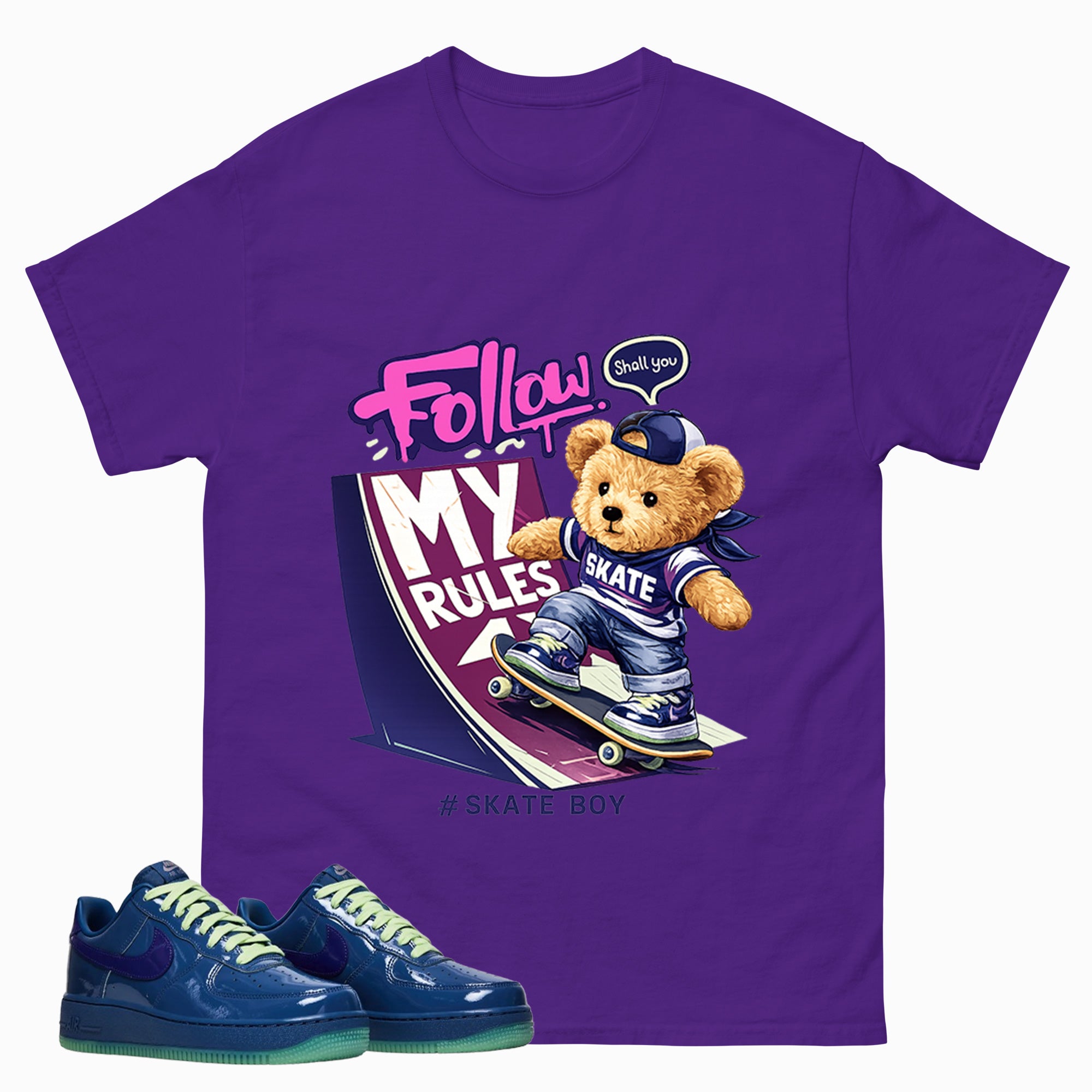 Skate Boys Graphic Tee, Shirt to Match Air Force 1 Mystic Navy, Air Force 1 Unisex Shirt