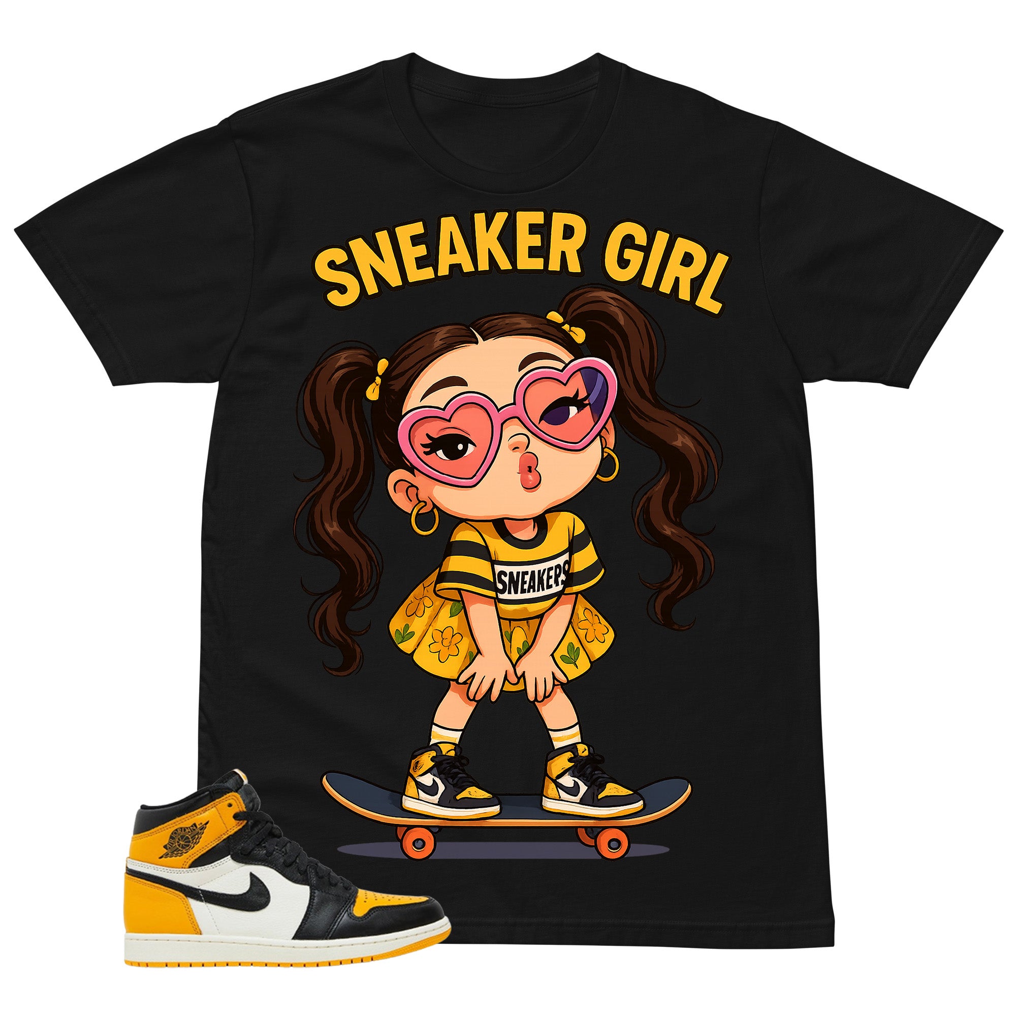 Skate Girl Shirt - Match Air Jordan 1 Yellow Toe