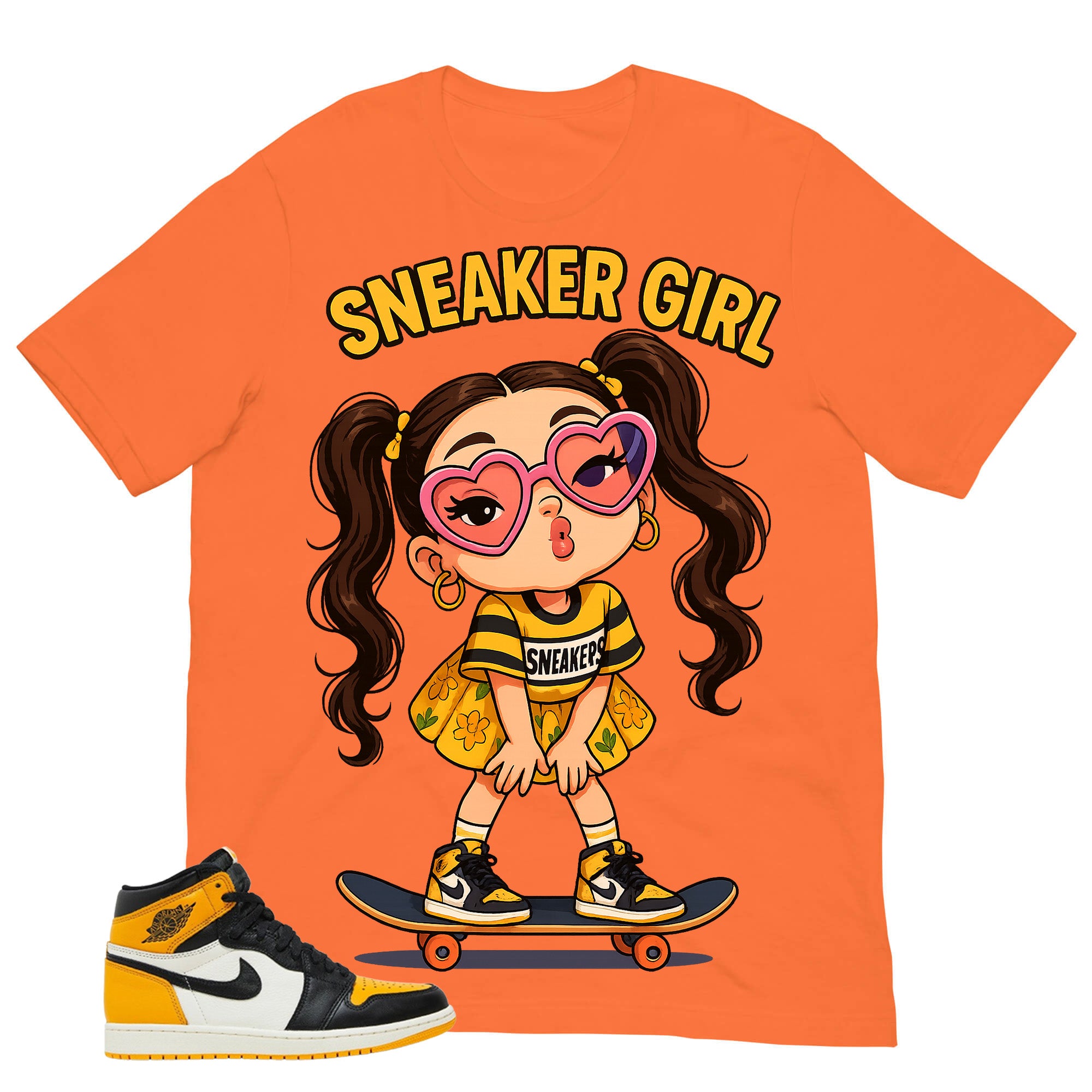 Skate Girl Shirt - Match Air Jordan 1 Yellow Toe