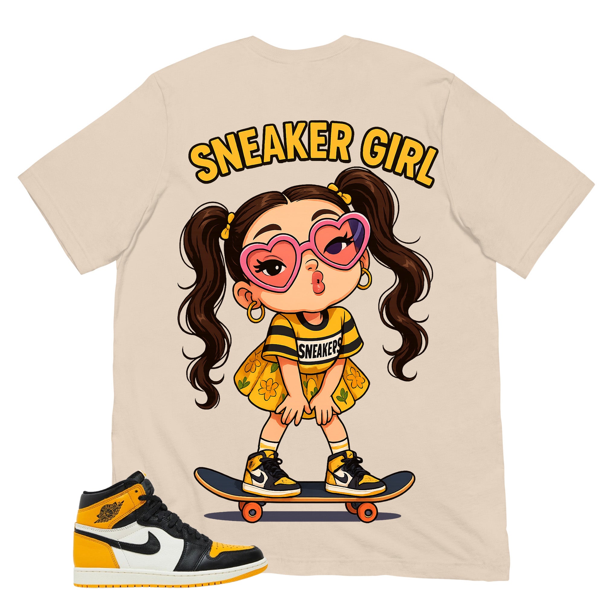 Skate Girl Shirt - Match Air Jordan 1 Yellow Toe