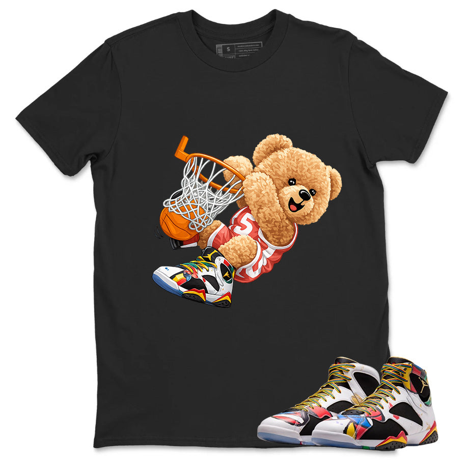 Slam Dunk Bear Graphic Tee, Shirt to Match Air Jordan 7 Miro, Air Jordan 7 Miro Unisex Shirt