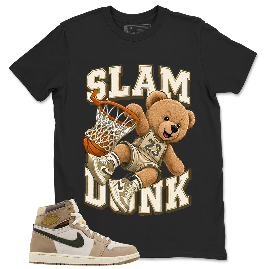 Slam Dunk Bear Shirt - Match Cream Air Jordan Wmns 1 Khaki