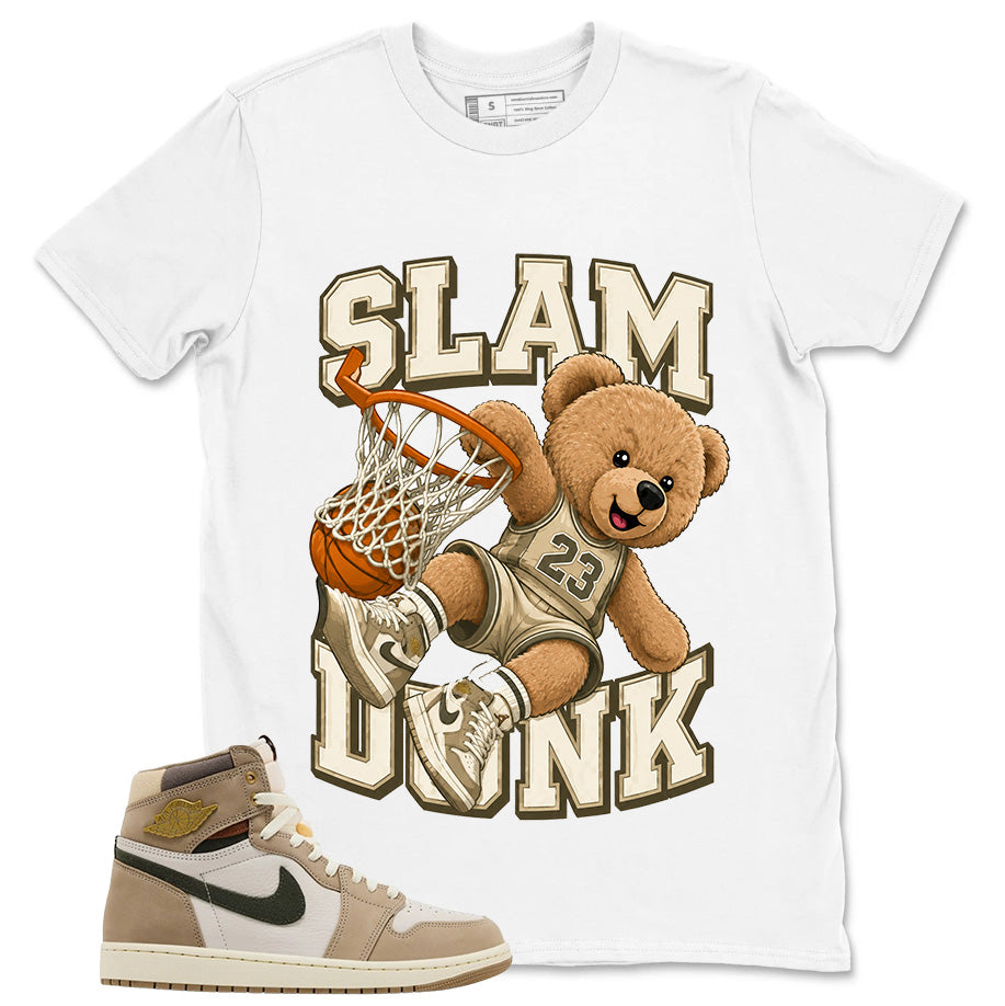 Slam Dunk Bear Shirt - Match Cream Air Jordan Wmns 1 Khaki