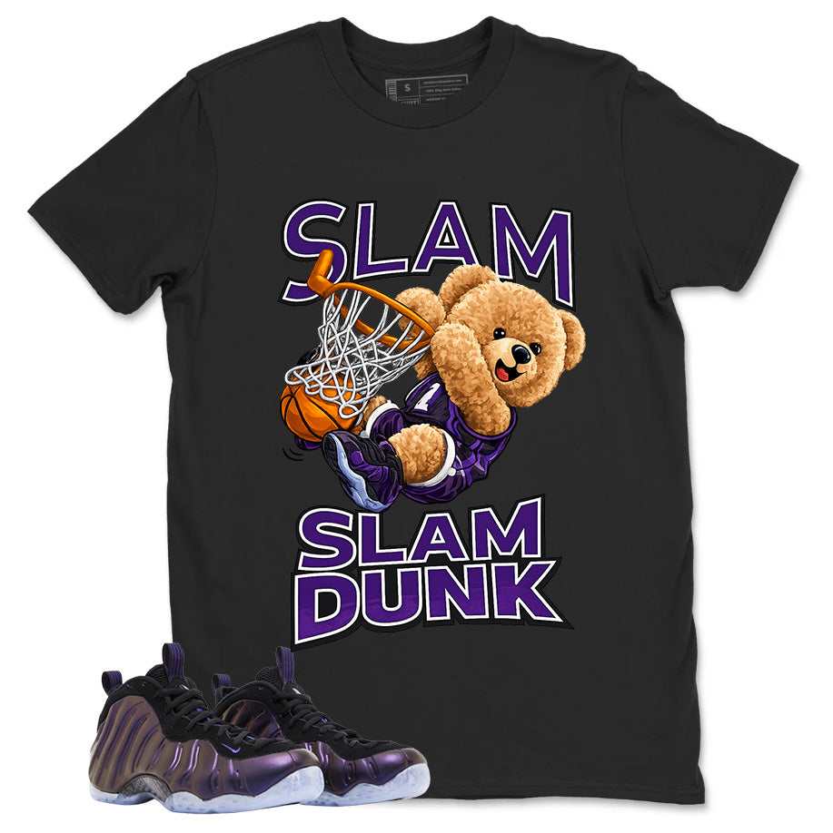 Slam Dunk Graphic Tee, Shirt to Match Air Foamposite One Eggplant, Air Foamposite Unisex Purple Shirt