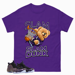 Slam Dunk Graphic Tee, Shirt to Match Air Foamposite One Eggplant, Air Foamposite Unisex Purple Shirt
