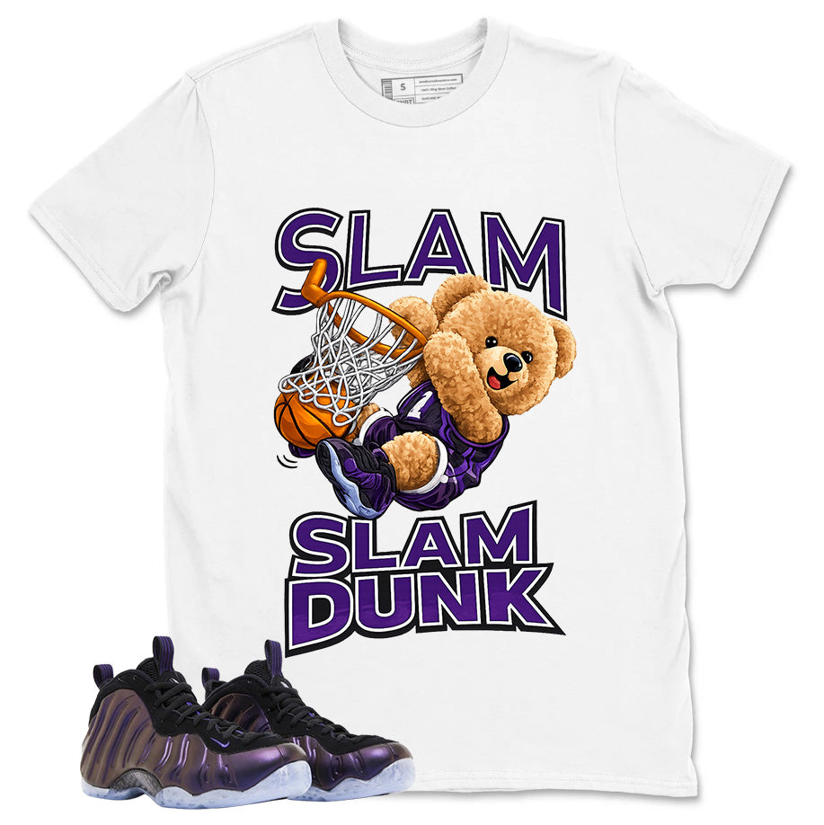 Slam Dunk Graphic Tee, Shirt to Match Air Foamposite One Eggplant, Air Foamposite Unisex Purple Shirt