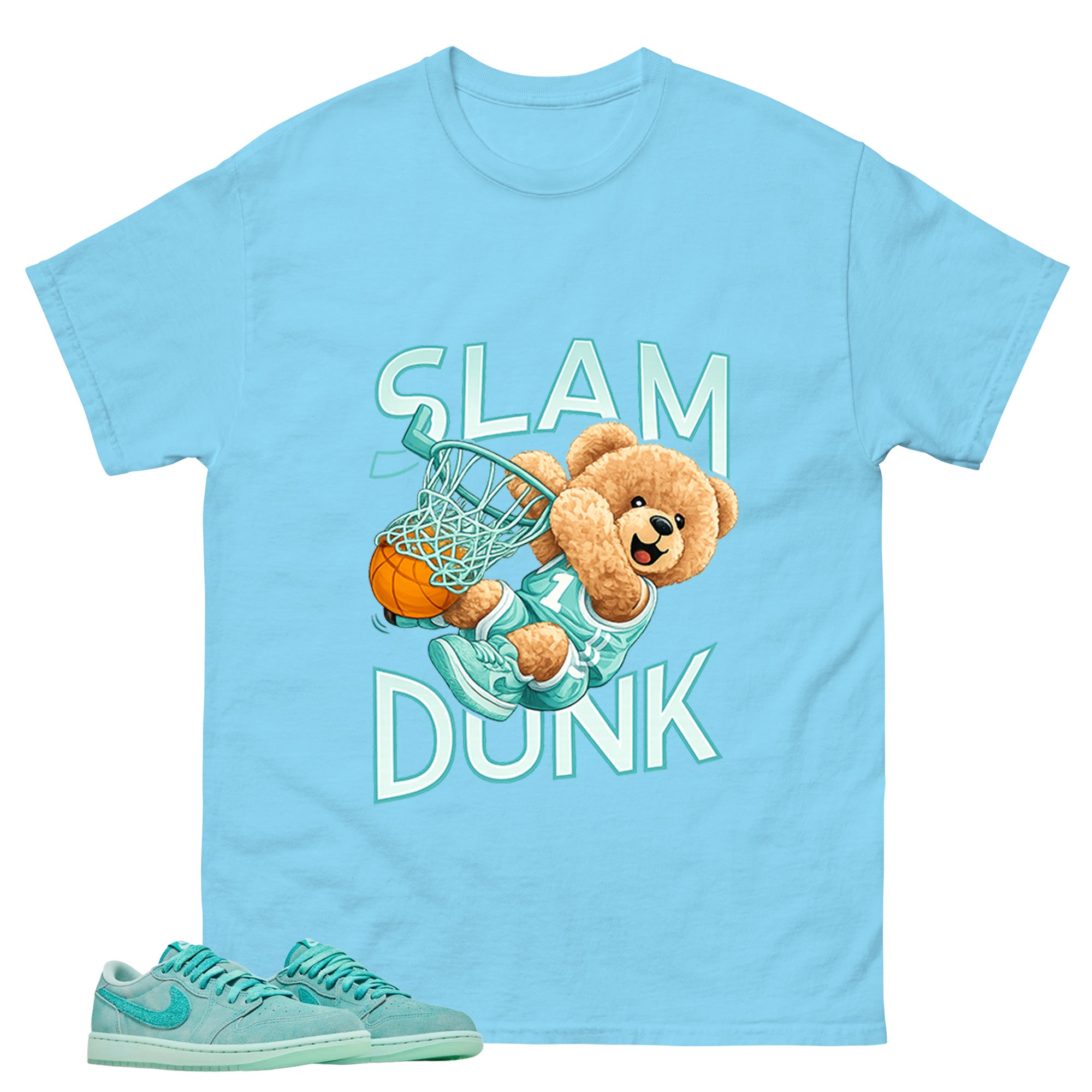 Slam Dunk Shirt - Match Womens Air Jordan 1 Washed Teal