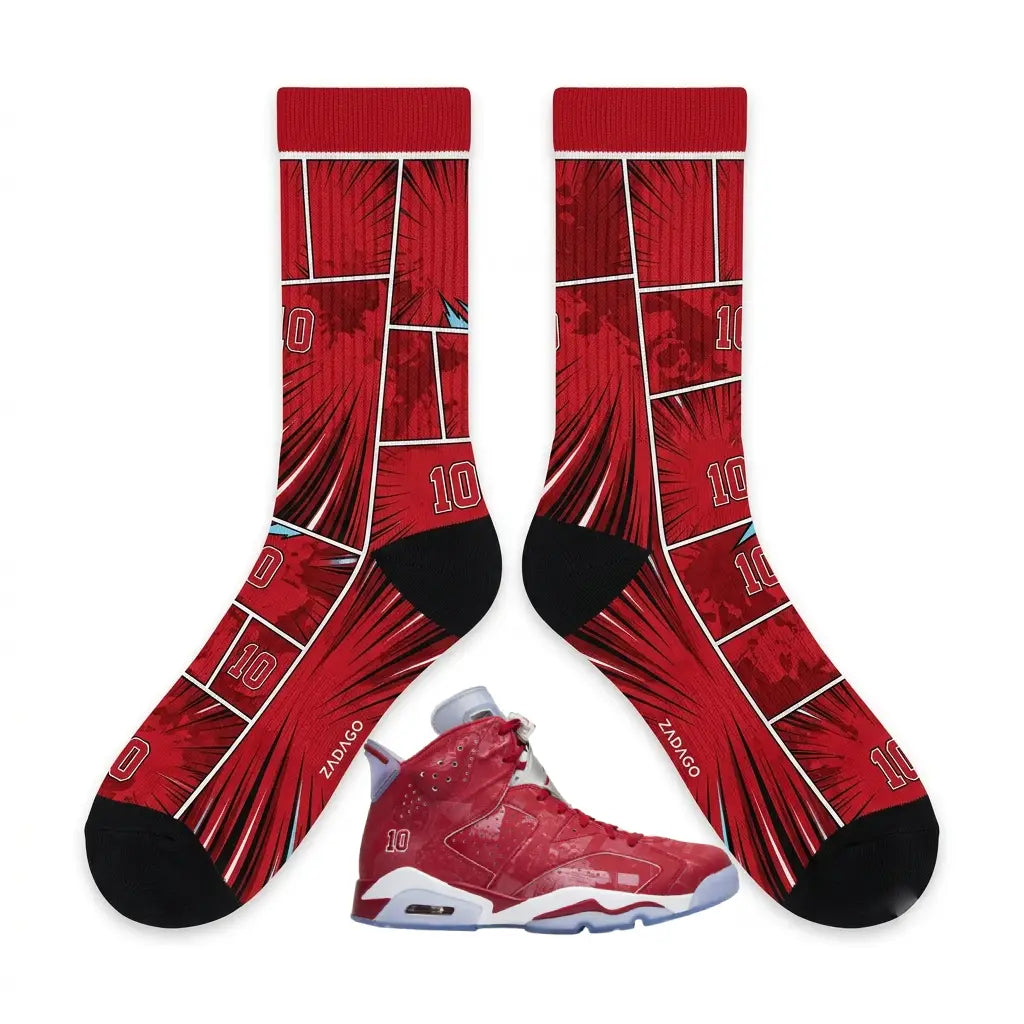 Slam Dunk Socks – Air Jordan 6 Retro Inspired Mid-Calf Unisex Crew Socks