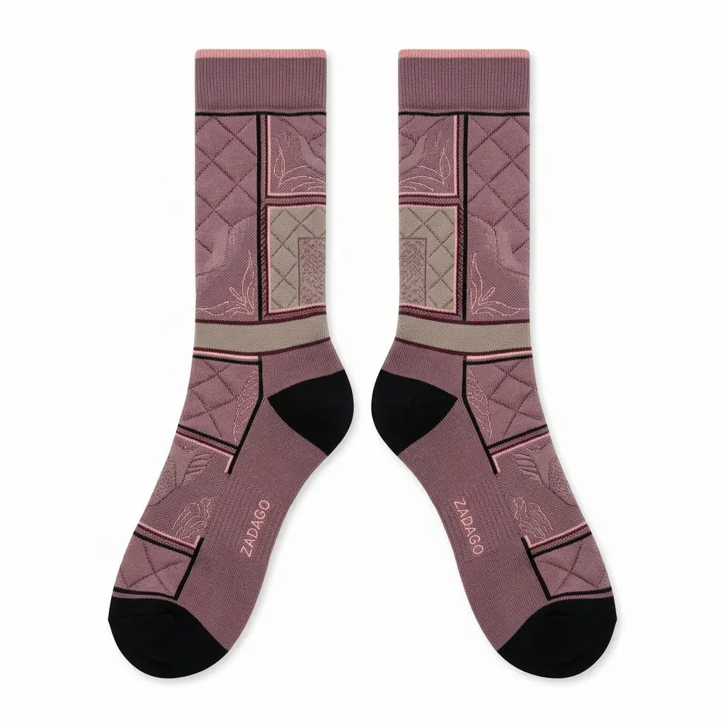Smoky Mauve Socks – A Ma Maniere x Air Jordan 6 Retro Inspired Mid-Calf Unisex Crew Socks