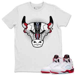 Bull Head Sneaker Shirt - Match Air Jordan 5 'Fire Red' 2025