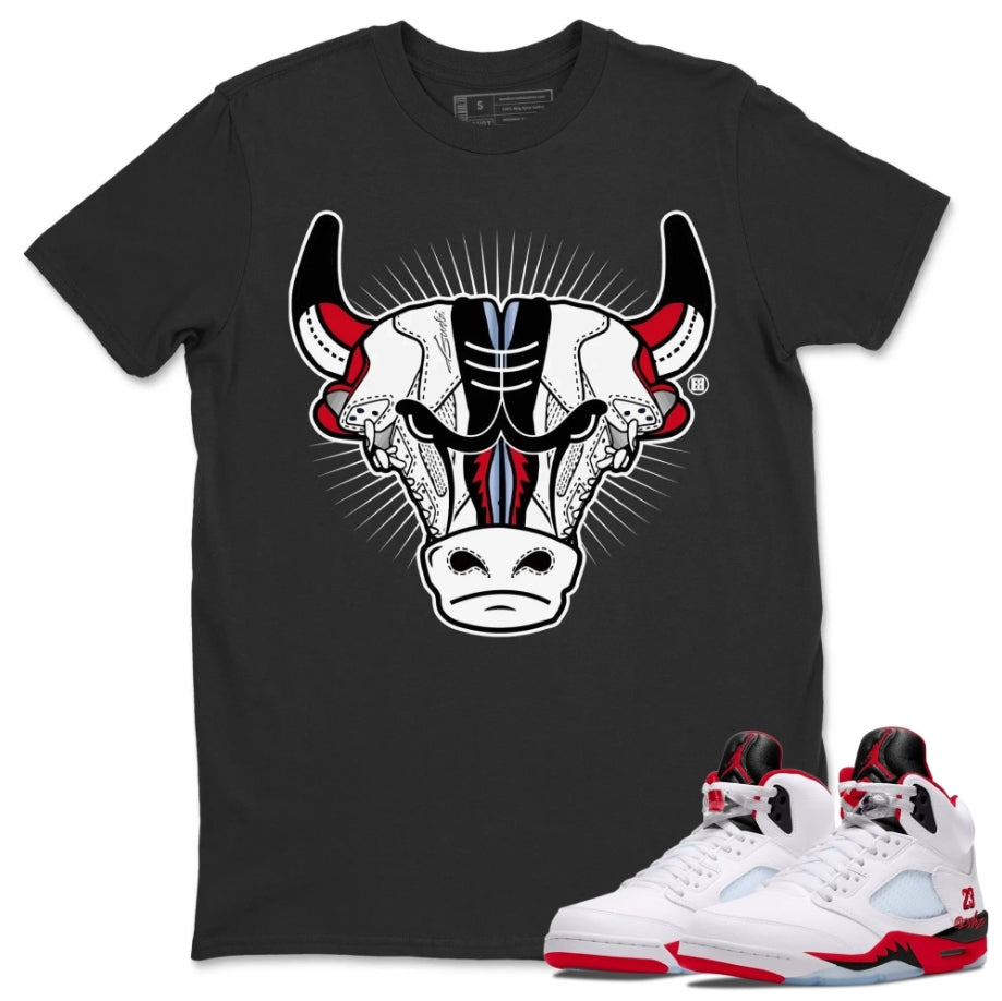 Bull Head Sneaker Shirt - Match Air Jordan 5 'Fire Red' 2025