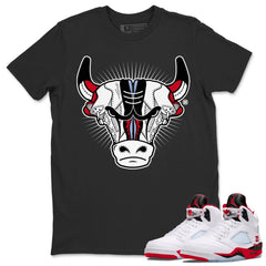 Bull Head Sneaker Shirt - Match Air Jordan 5 'Fire Red' 2025