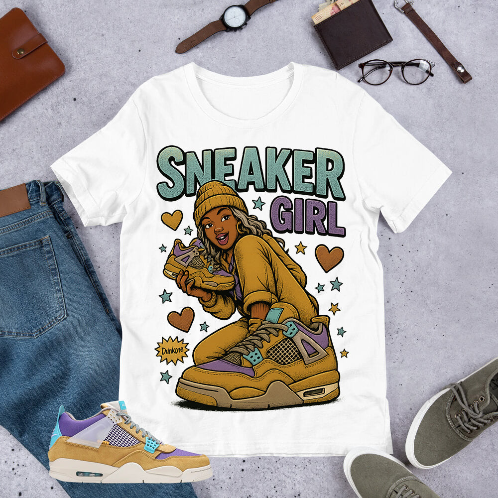 Sneaker Girl Shirt - Match Union LA x Air Jordan 4 Desert Moss