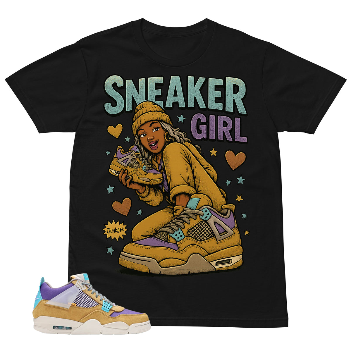 Sneaker Girl Shirt - Match Union LA x Air Jordan 4 Desert Moss